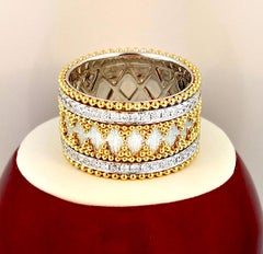 18 Karat Gold Granulata Style Diamond Ring