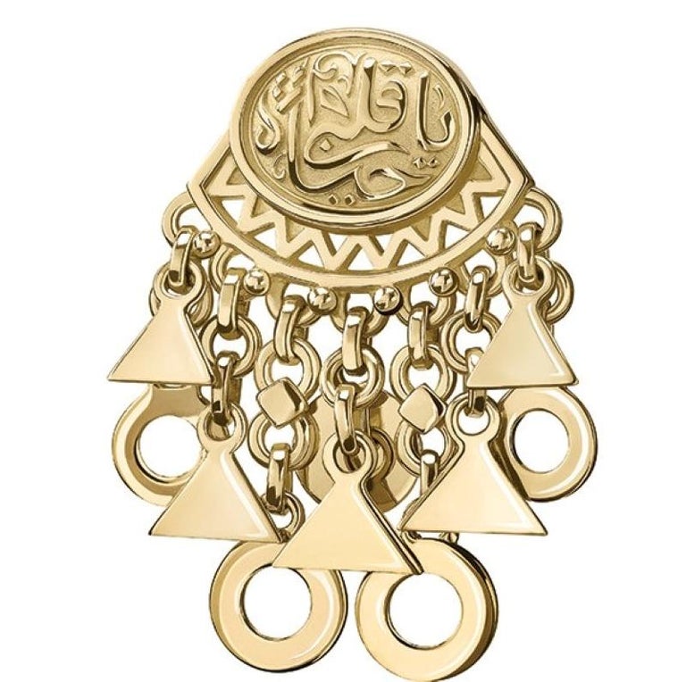 18 Karat Gold Gypsy Charm Earrings For Sale at 1stDibs