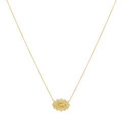 18 Karat Gold Handcrafted Eye with Divine Rays with 38 Brilliant Cut Diamonds