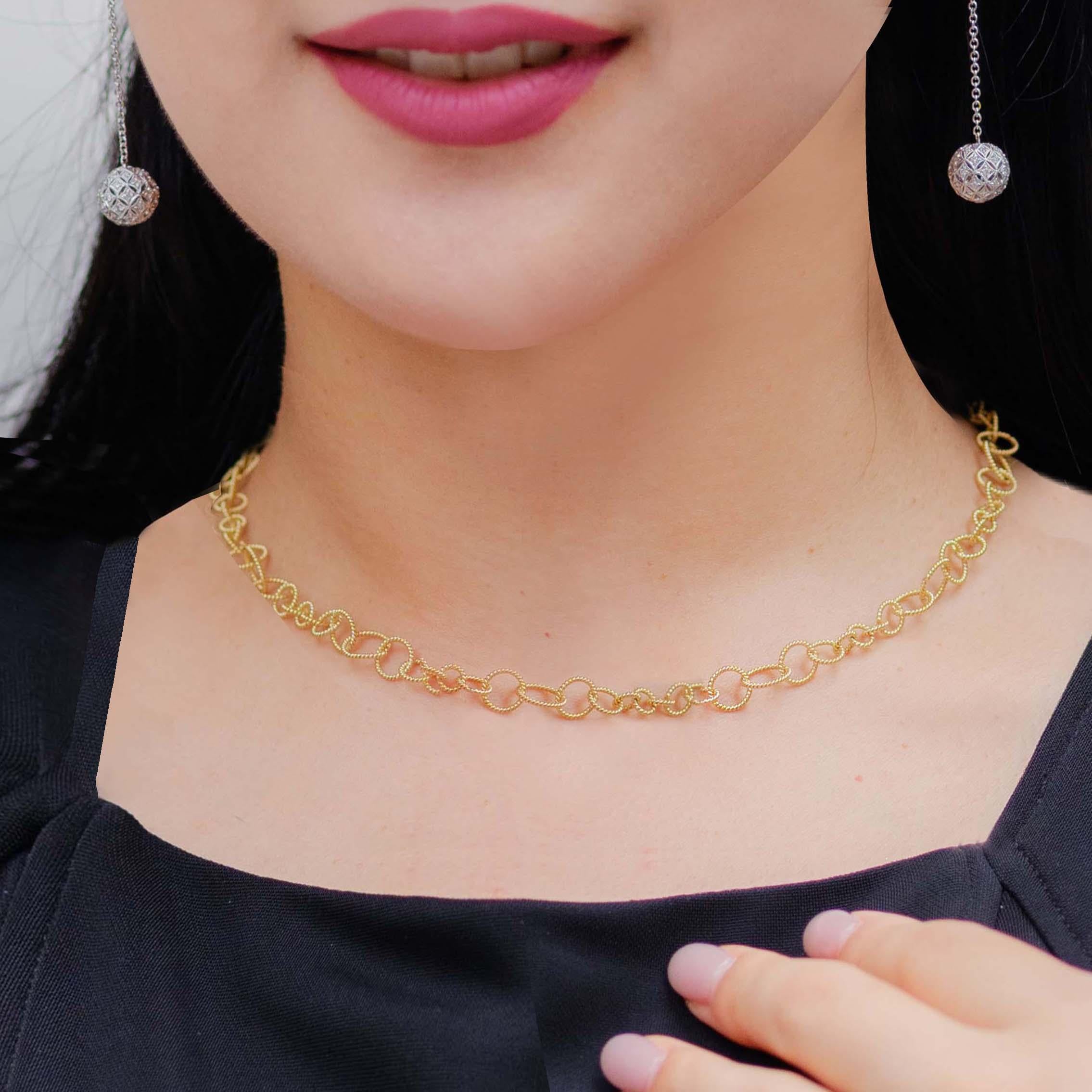 Artisan Vitolo Chaîne en or 18 carats faite à la main en vente