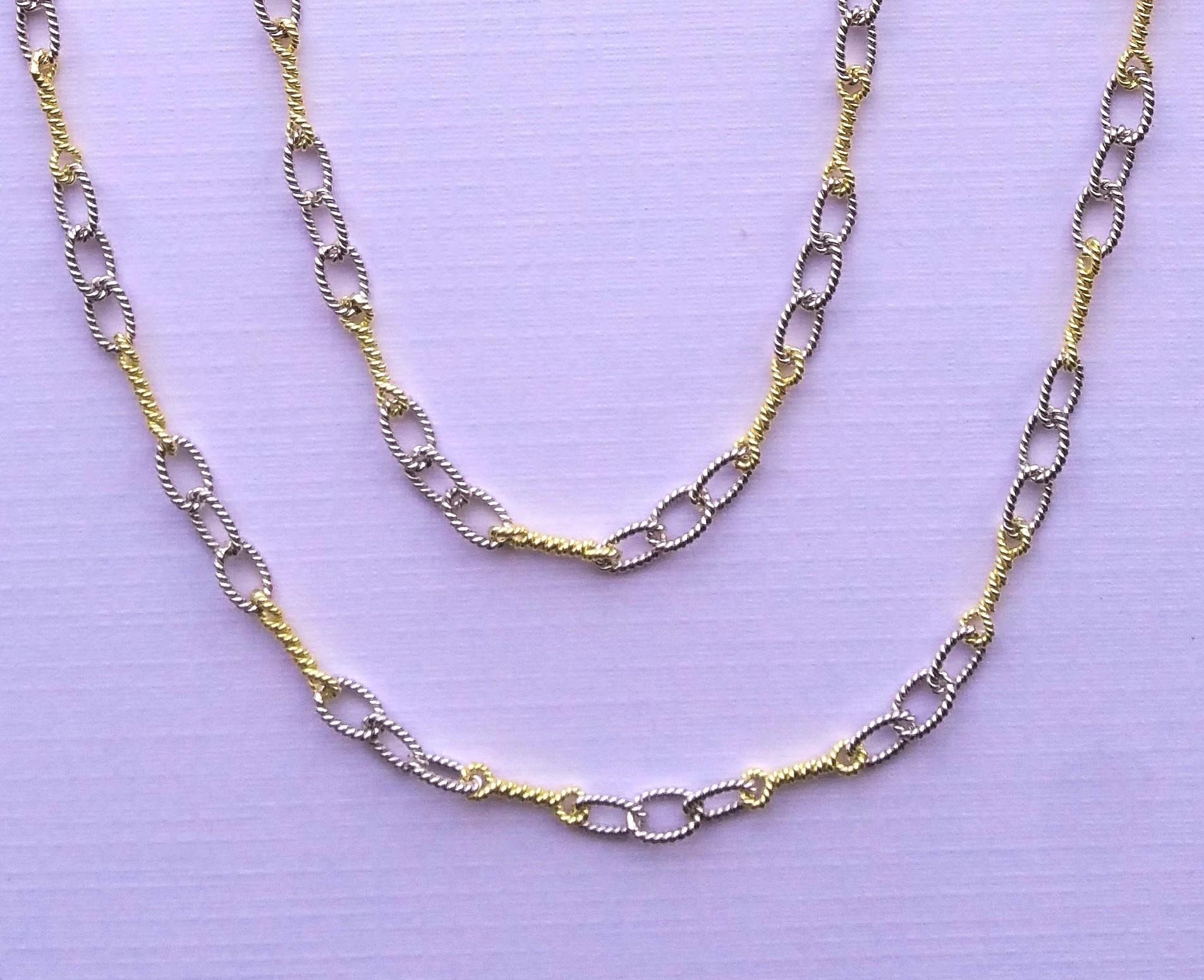 Artisan 18 Karat Gold Handmade Chain For Sale