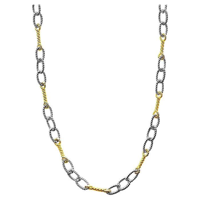 18 Karat Gold Handmade Chain at 1stDibs | stefano jewelry, handmade ...