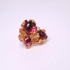 18 Karat Gold Handmade Rubellite pink tourmaline Ring