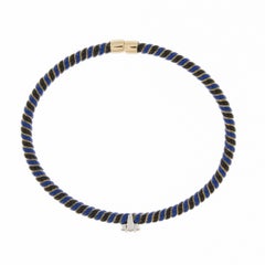 18 Karat Gold Hard Enamel Diamond Bracelet