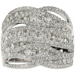 18 Karat Gold Hillberg & Berk Pave Diamond Ring