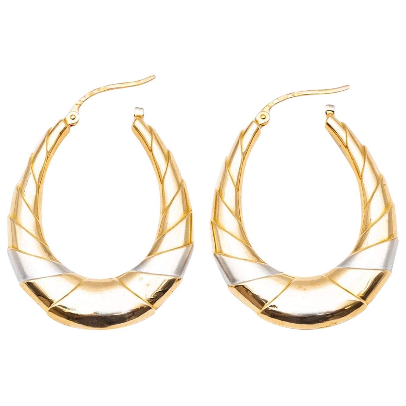 18 Karat Gold Hoop Earrings