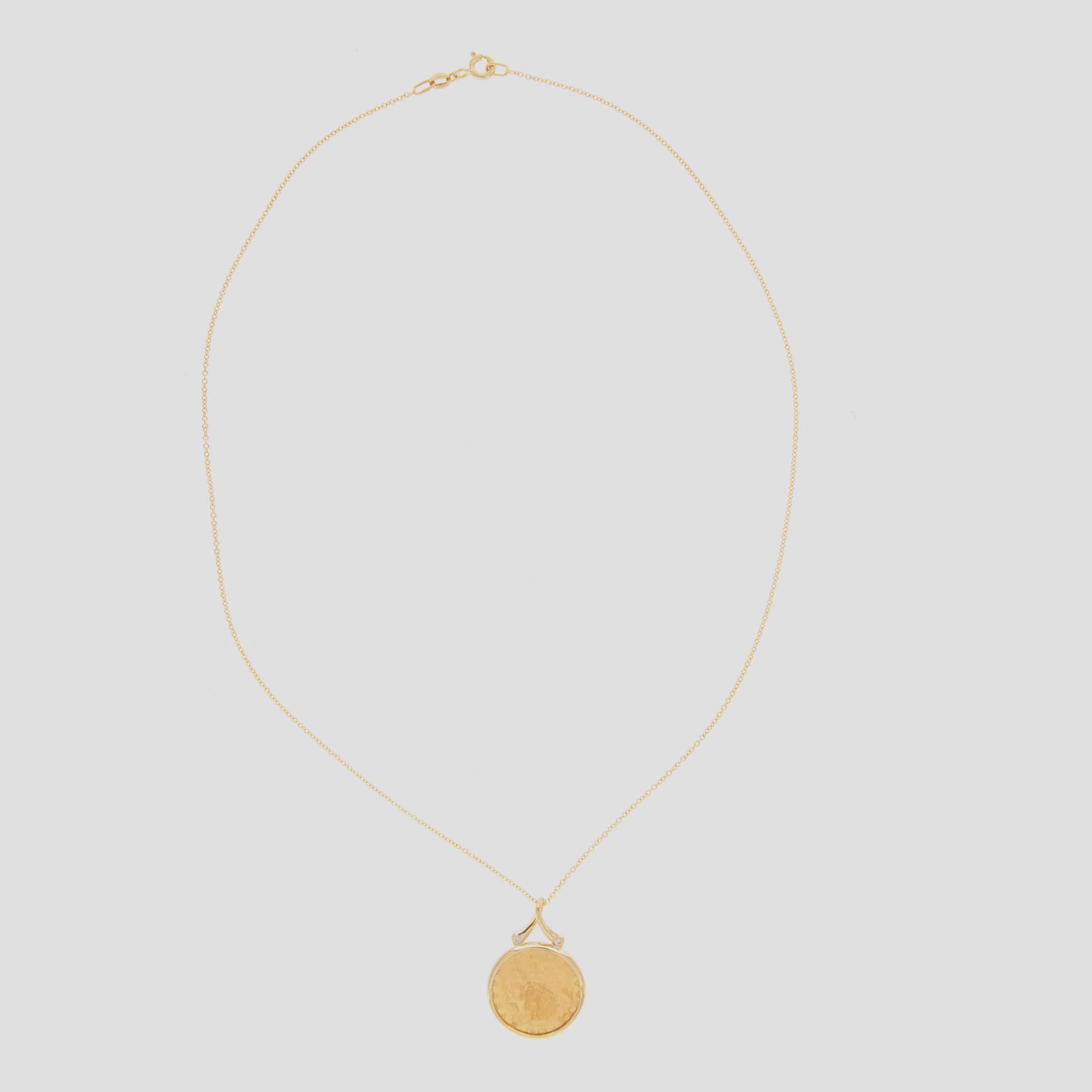18k gold coin necklace