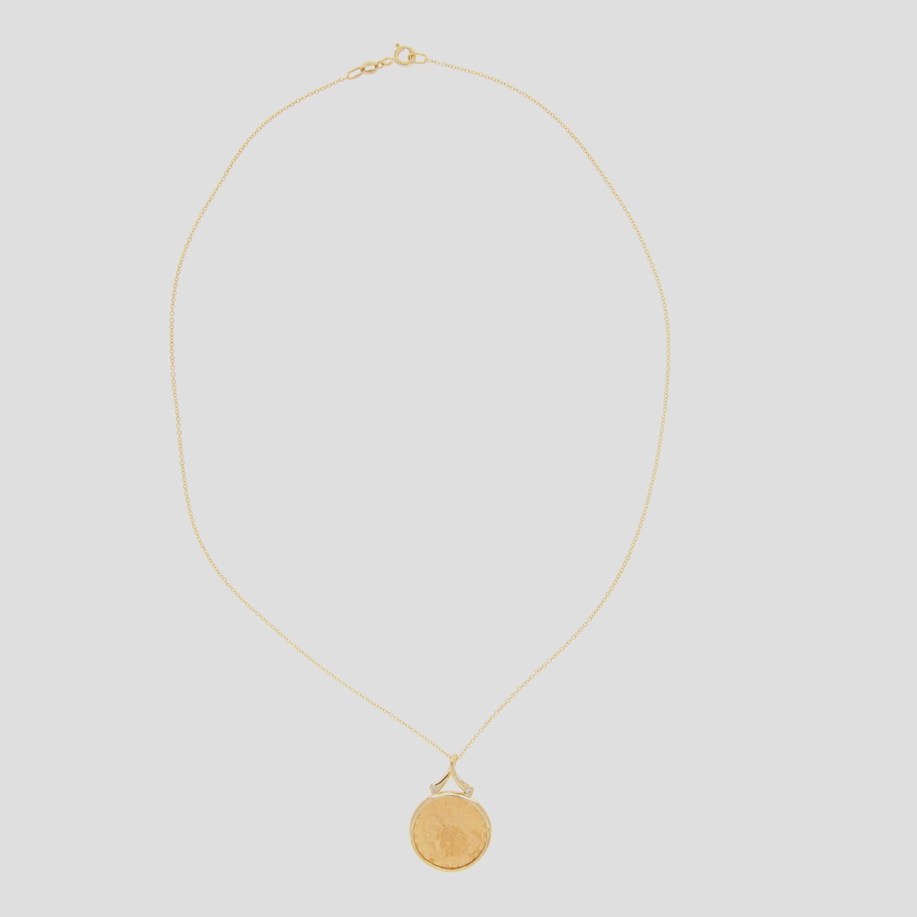 18k gold coin necklace
