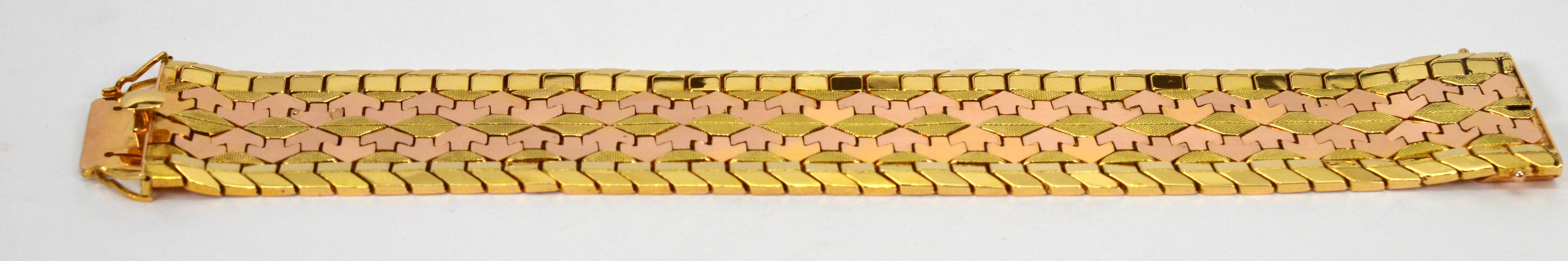 Bracciale a bracciale in oro 18 carati italiano degli anni '50 in vendita 7
