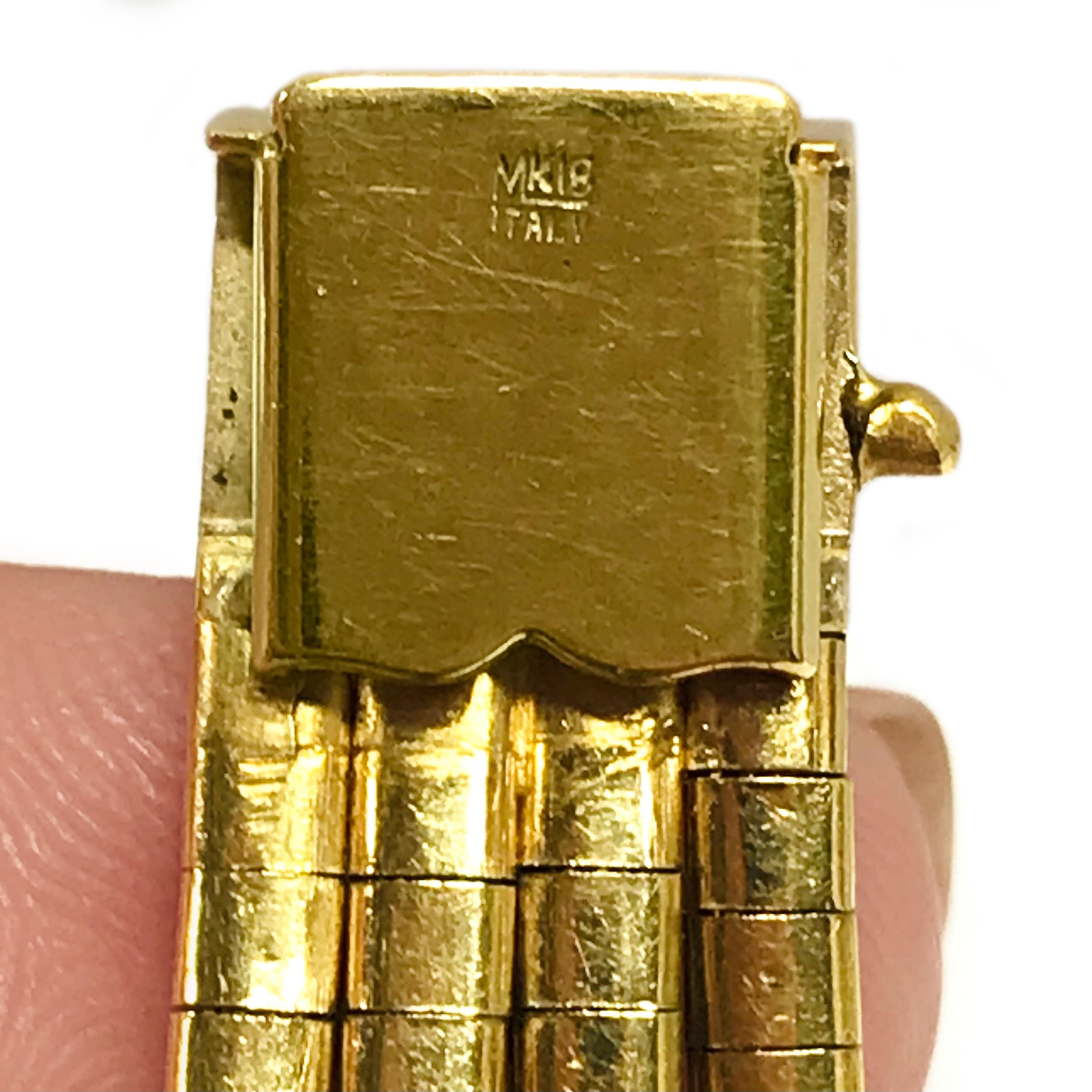 Women's or Men's Yellow Gold Italian Eight-Strand Bracelet