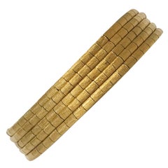 18 Karat Gold Italian Five-Strand Bracelet