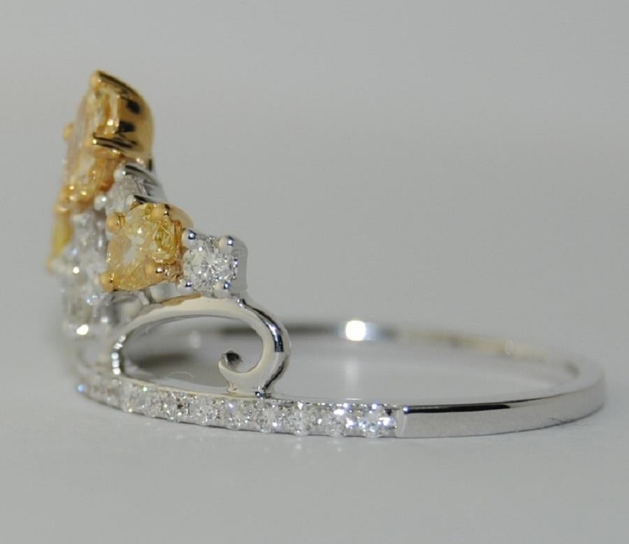 carrot gold cluster ring