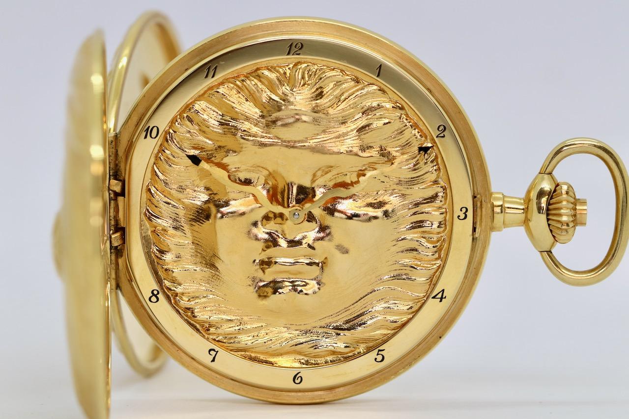 18 Karat Gold limited IWC Pocket Watch, Scarabaeus by Ernst Fuchs, Ref. 5420 For Sale 4