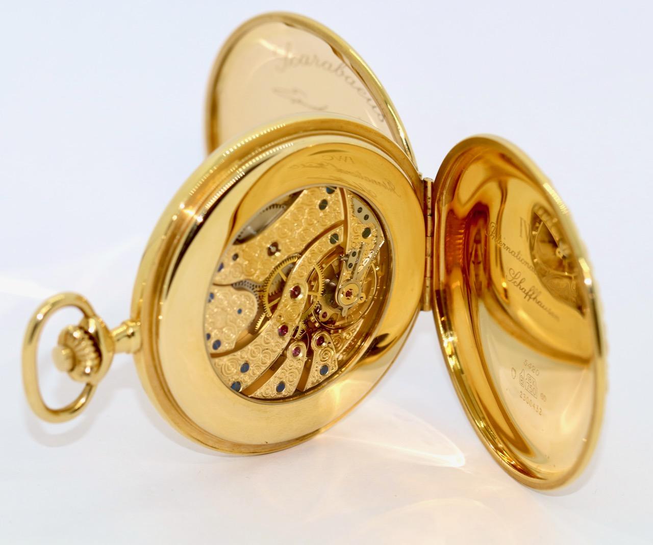 18 Karat Gold limited IWC Pocket Watch, Scarabaeus by Ernst Fuchs, Ref. 5420 For Sale 2