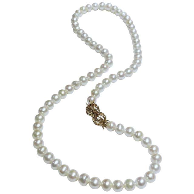 Aquamarine and Seed Pearl 10-Strand Torsade Necklace 18 Karat Gold ...
