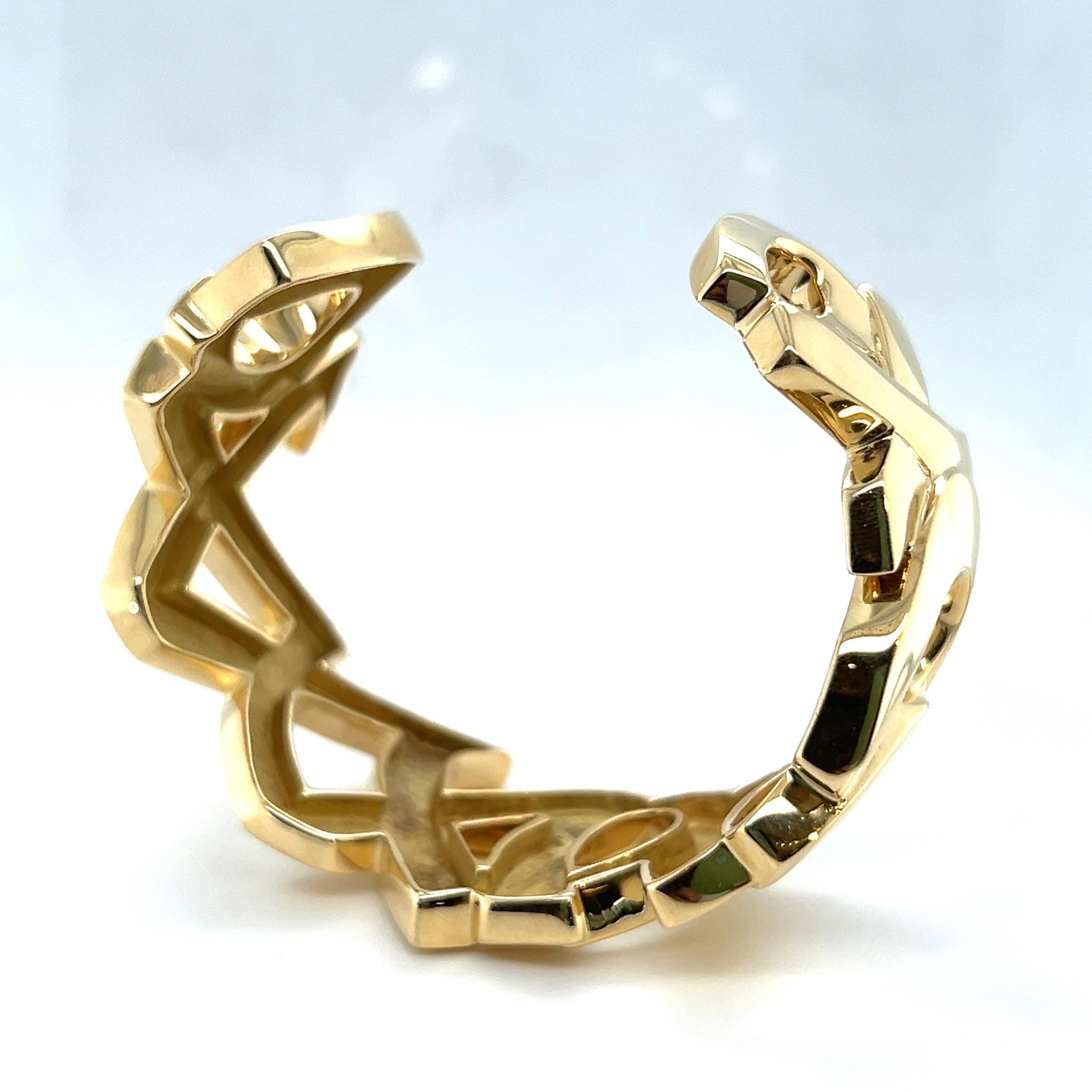 Moderne Bracelet manchette Love and Kisses en or 18 carats de Paloma Picasso pour Tiffany & Co. en vente