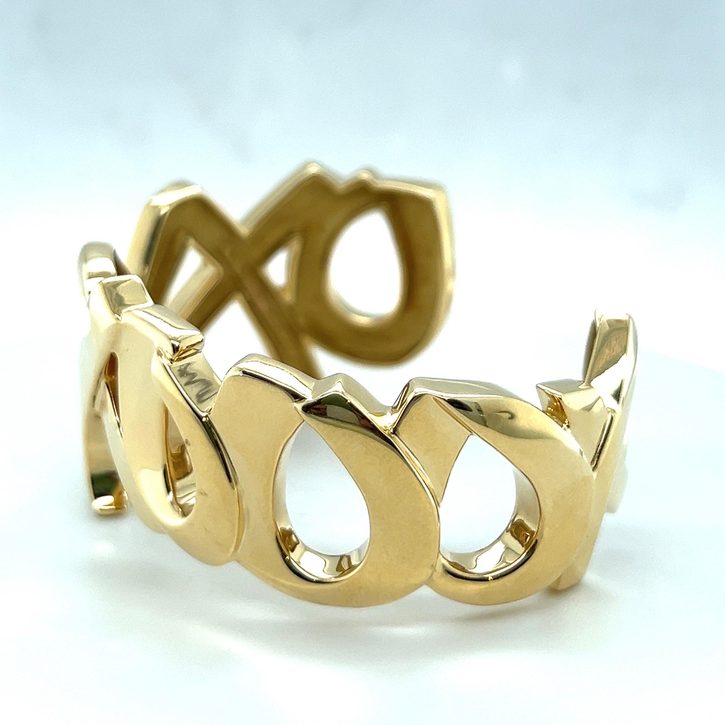 Bracelet manchette Love and Kisses en or 18 carats de Paloma Picasso pour Tiffany & Co. en vente 2