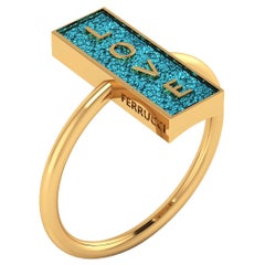 Anello d'amore mediterraneo in oro 18 carati Ferrucci