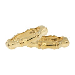 18 Karat Gold "Made In Italy" Bamboo Motif Ring
