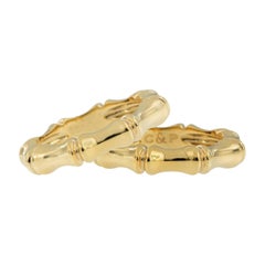 18 Karat Gold "Made In Italy" Bamboo Motif Ring