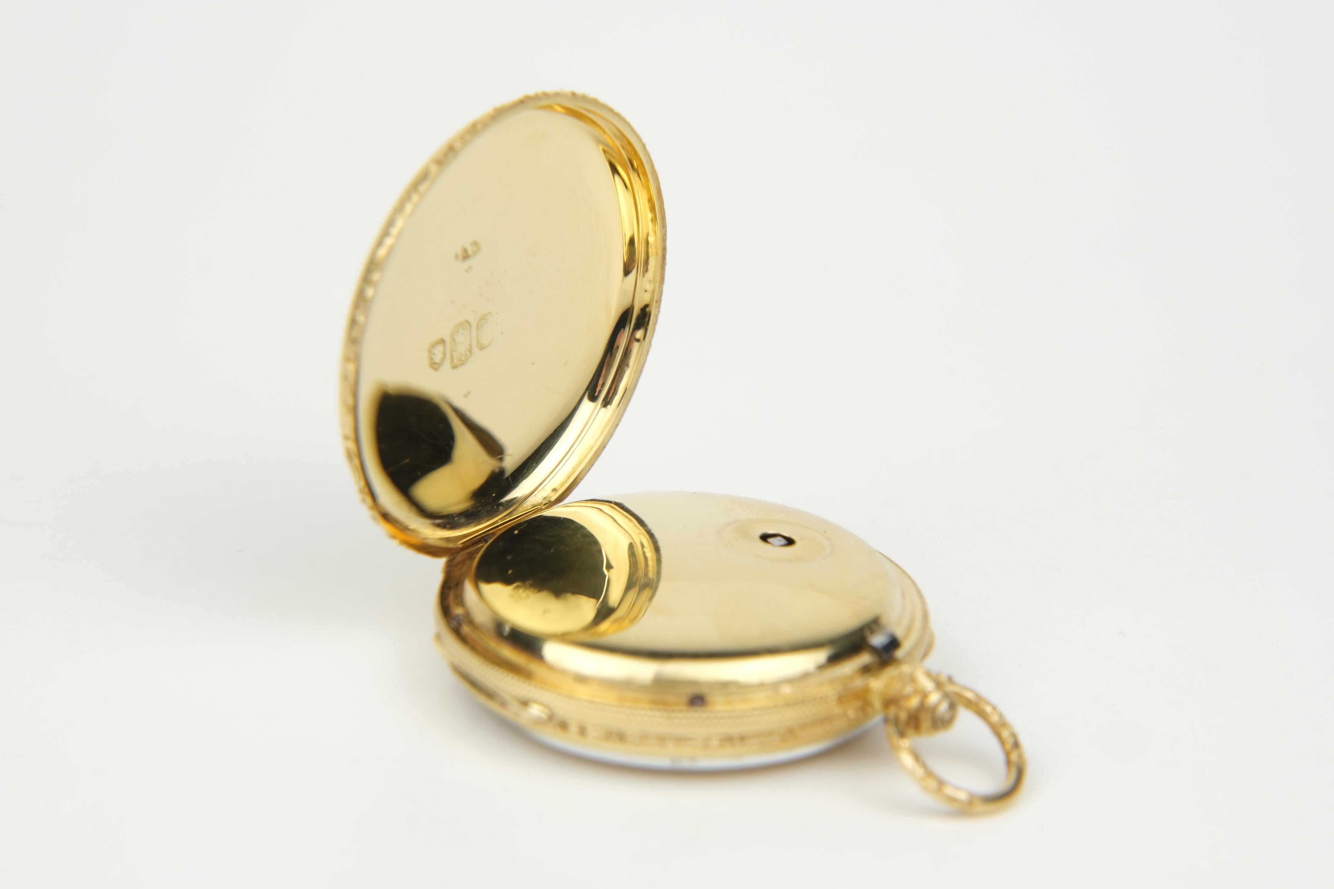 18 Karat Gold Maidstone Uhr von Joseph Barling, 19. Jahrhundert Damen