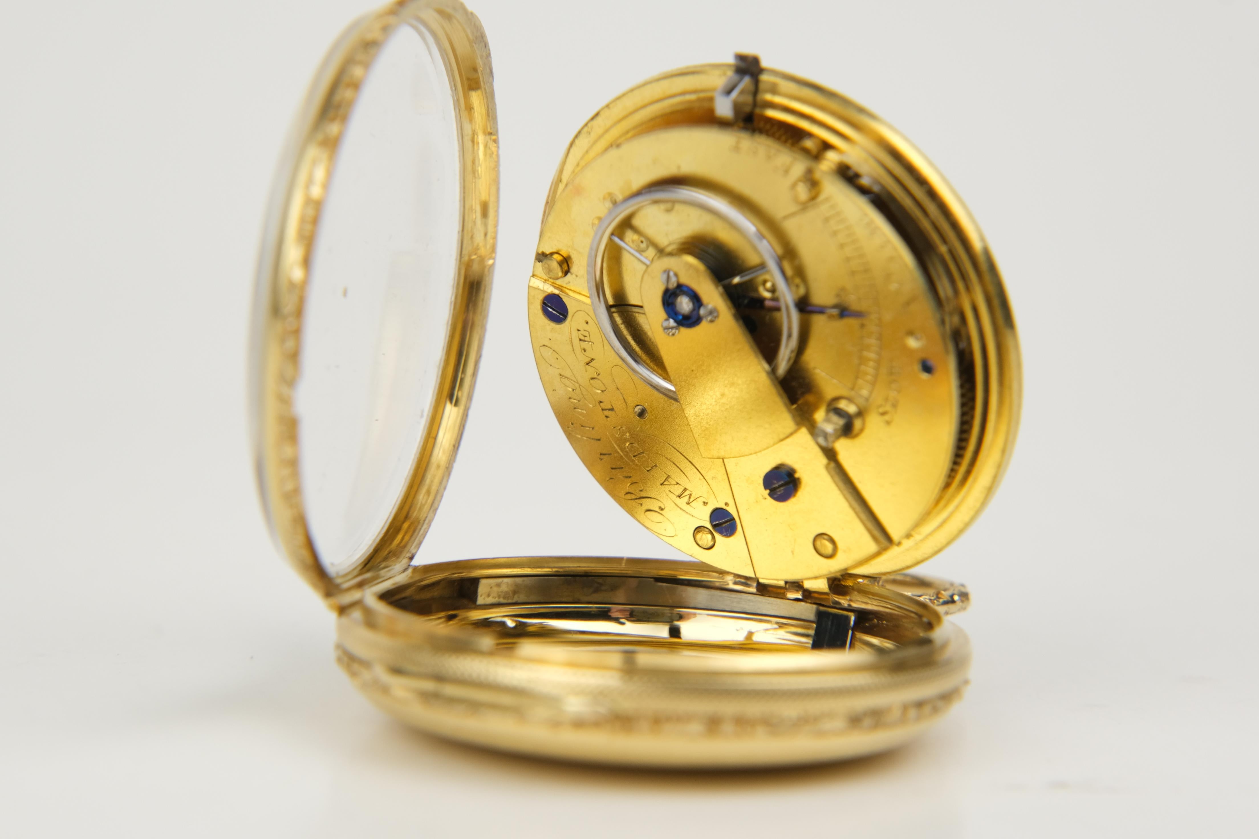 18 Karat Gold Maidstone Uhr von Joseph Barling, 19. Jahrhundert im Zustand „Gut“ in Bradford, Ontario