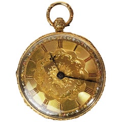 Antique 18 Karat Gold Maidstone Watch by Joseph Barling, 19th Century