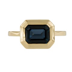 18 Karat Gold "Manhattan Collection" 2.75 Ct. London Blue Topaz Ring by Goshwara