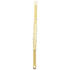 18 Karat Gold Marco Bicego Five-Strand Flexible Scattered Diamond Bracelet