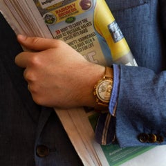 18 Karat Gold Men's Automatic Chronograph Wristwatch by Zelus