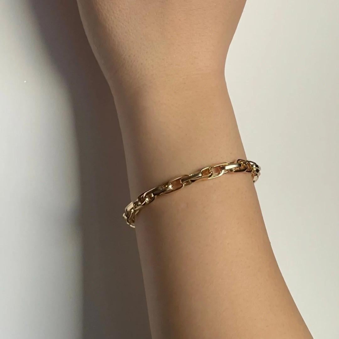 da uomo o donna Bracciale moderno a catena con graffetta in oro 18 carati in vendita