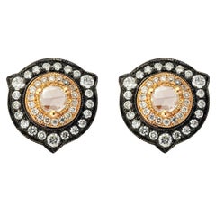 18 Karat Gold Monan 0.59 Carat Diamond Earrings