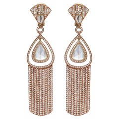 18 Karat Gold Monan 8.24 Carat Diamond Earrings