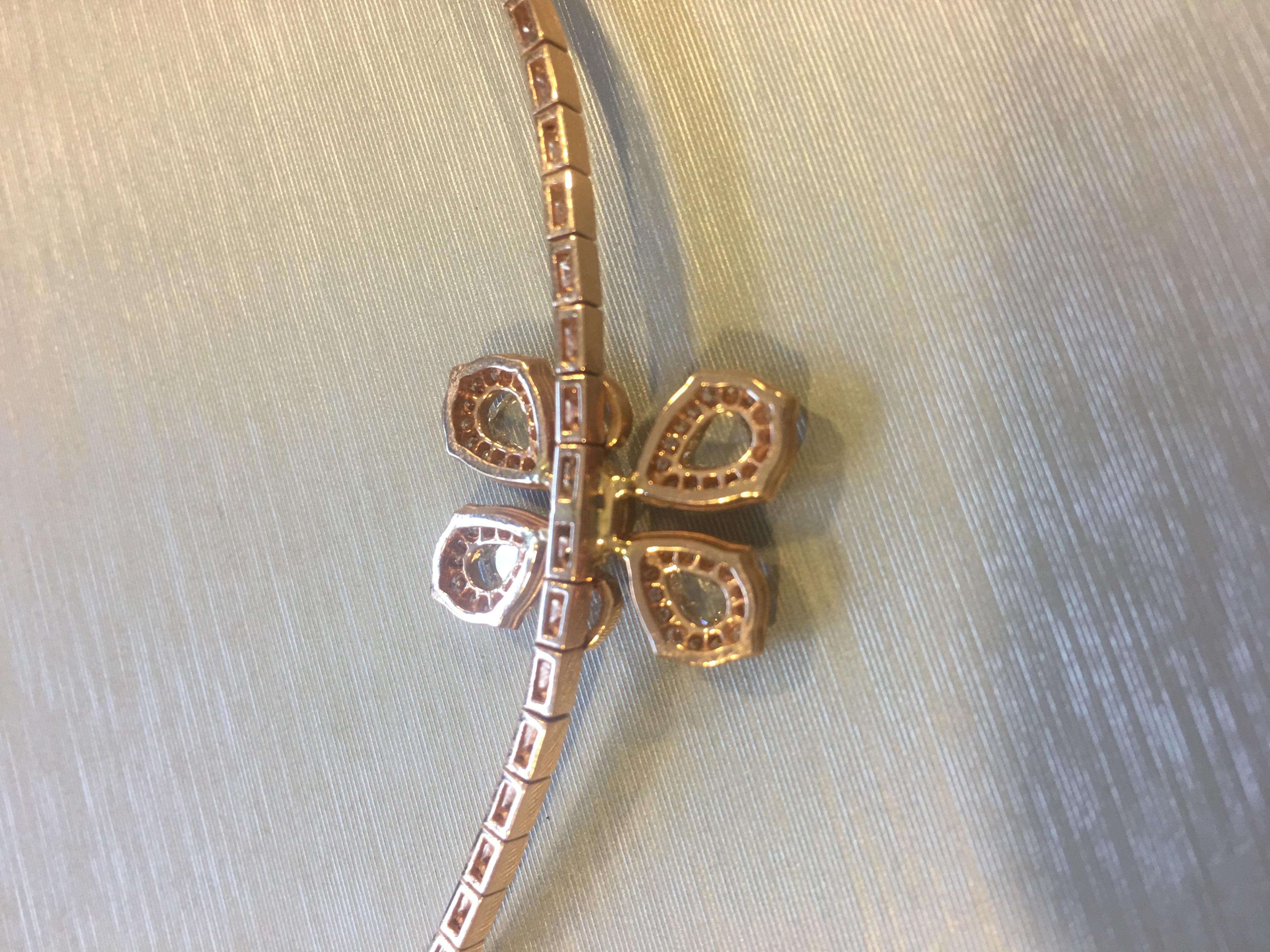 18 Karat Gold Monan Butterfly 3.89 Carat Diamond Necklace 1