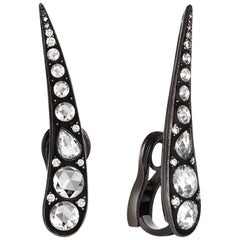 18 Karat Gold Monan Maleficent 1.16 Carat Diamond Earrings