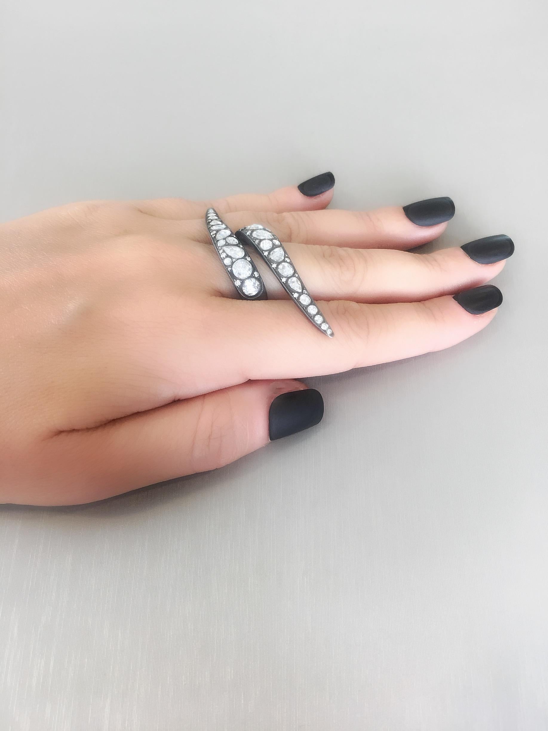 maleficent black diamond ring