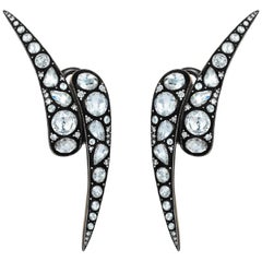 18 Karat Gold Monan Maleficent 3.04 Carat Diamond Earrings
