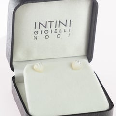 18 Karat Gold Perlmutt geschnitzt Herz Ohrstecker Gold Handgefertigte Liebes-Ohrringe