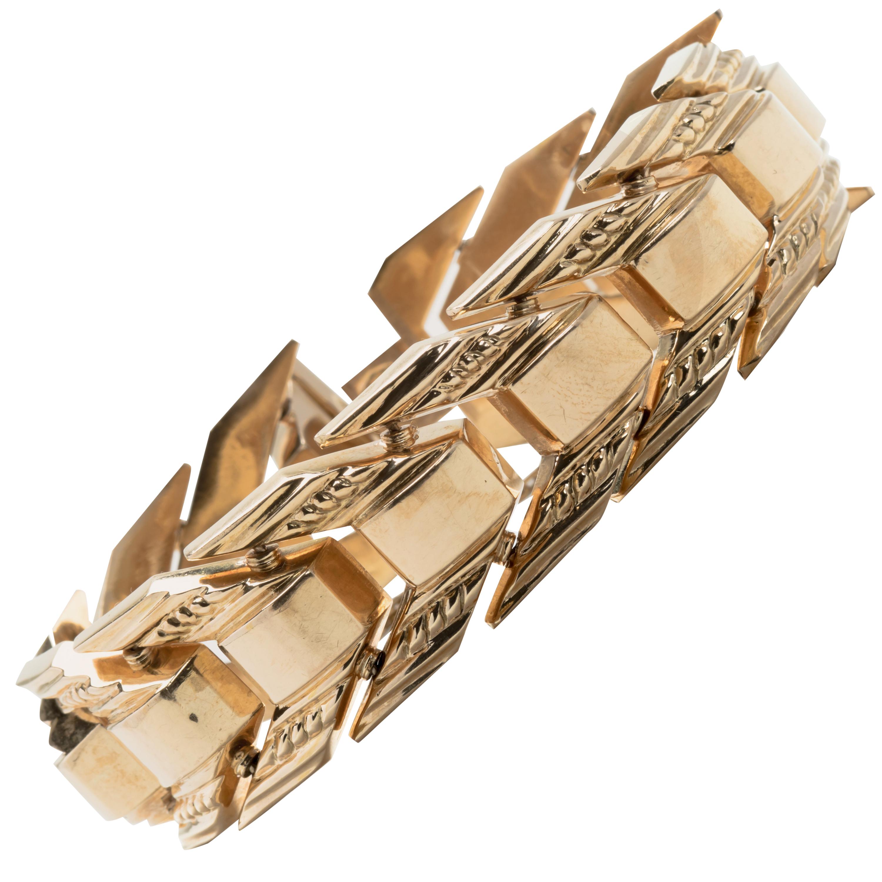 18 Karat Gold Multi-Linked Italian Bracelet