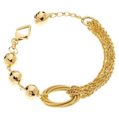Bracelet en or 18 carats à plusieurs rangs de perles