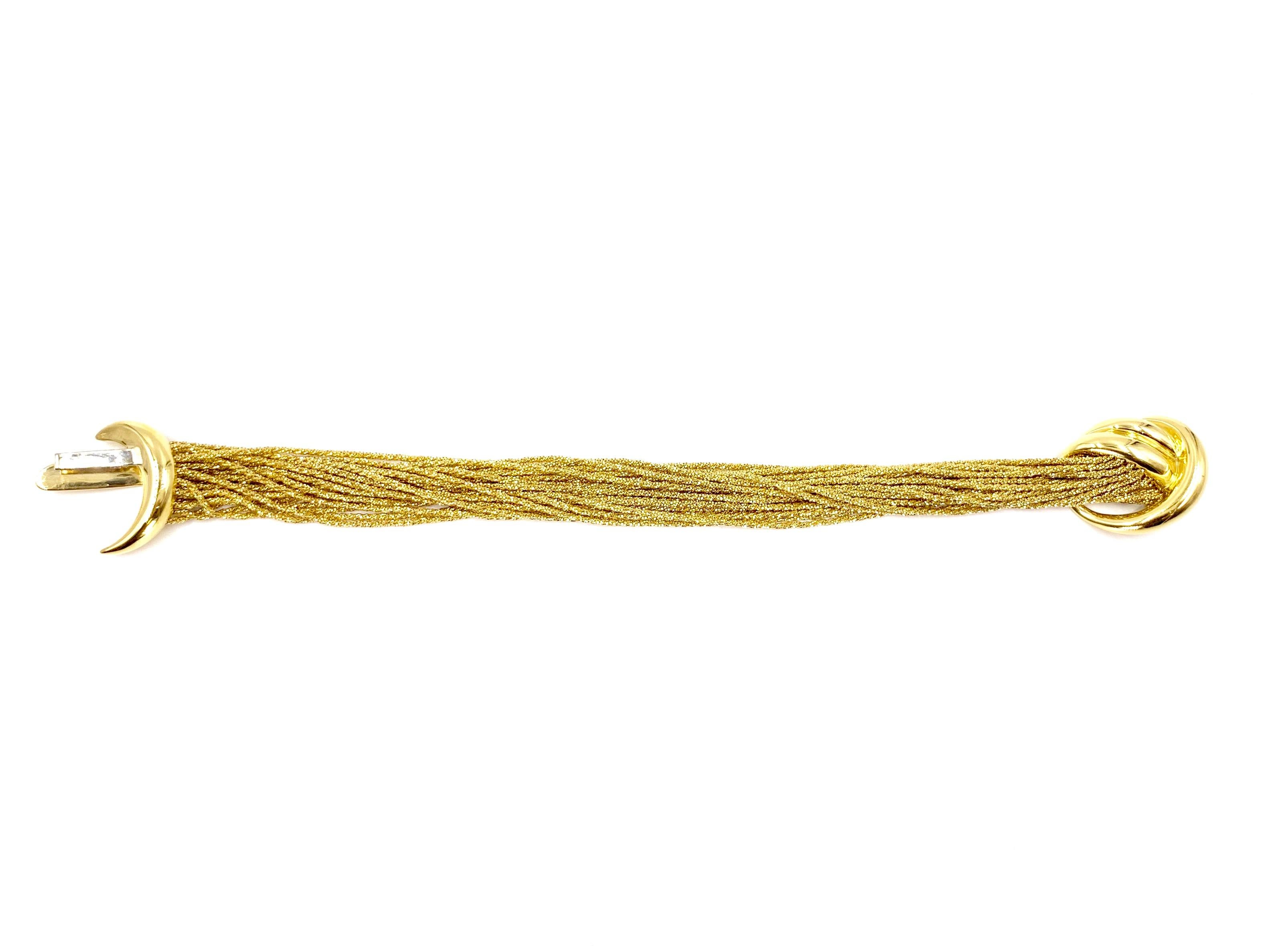 gold multi strand bracelet