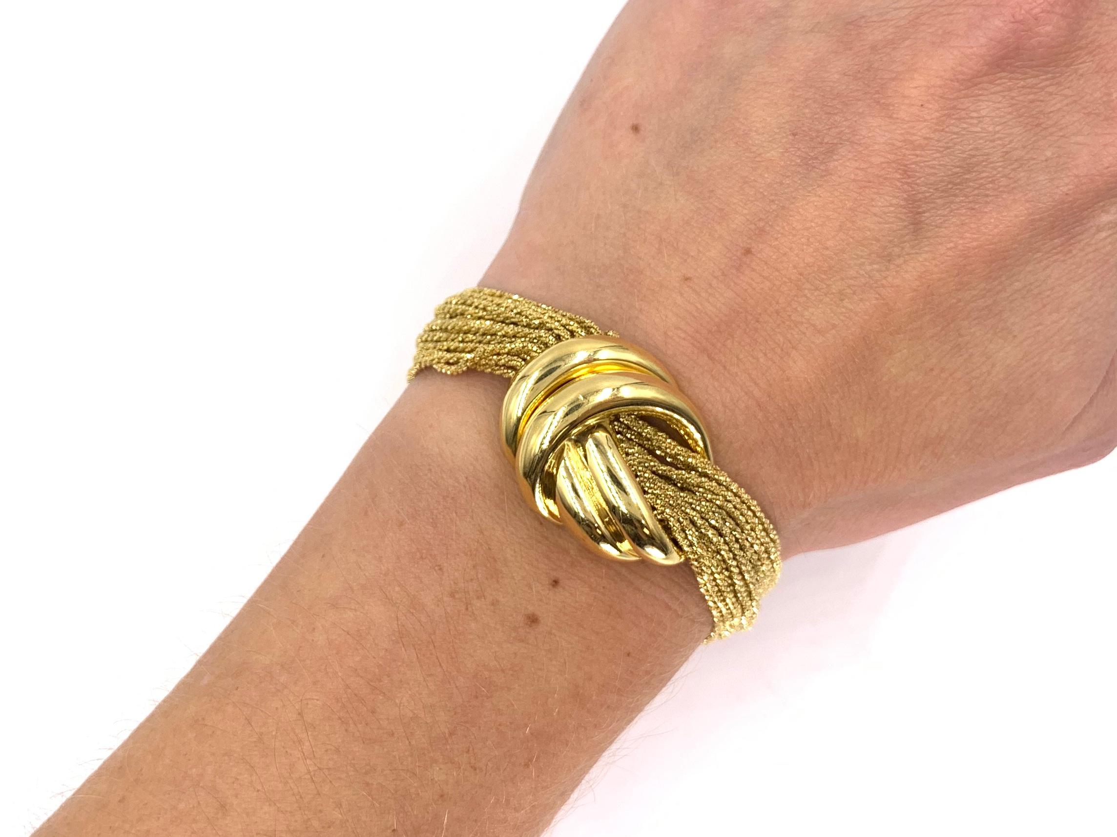 multi strand gold bracelet