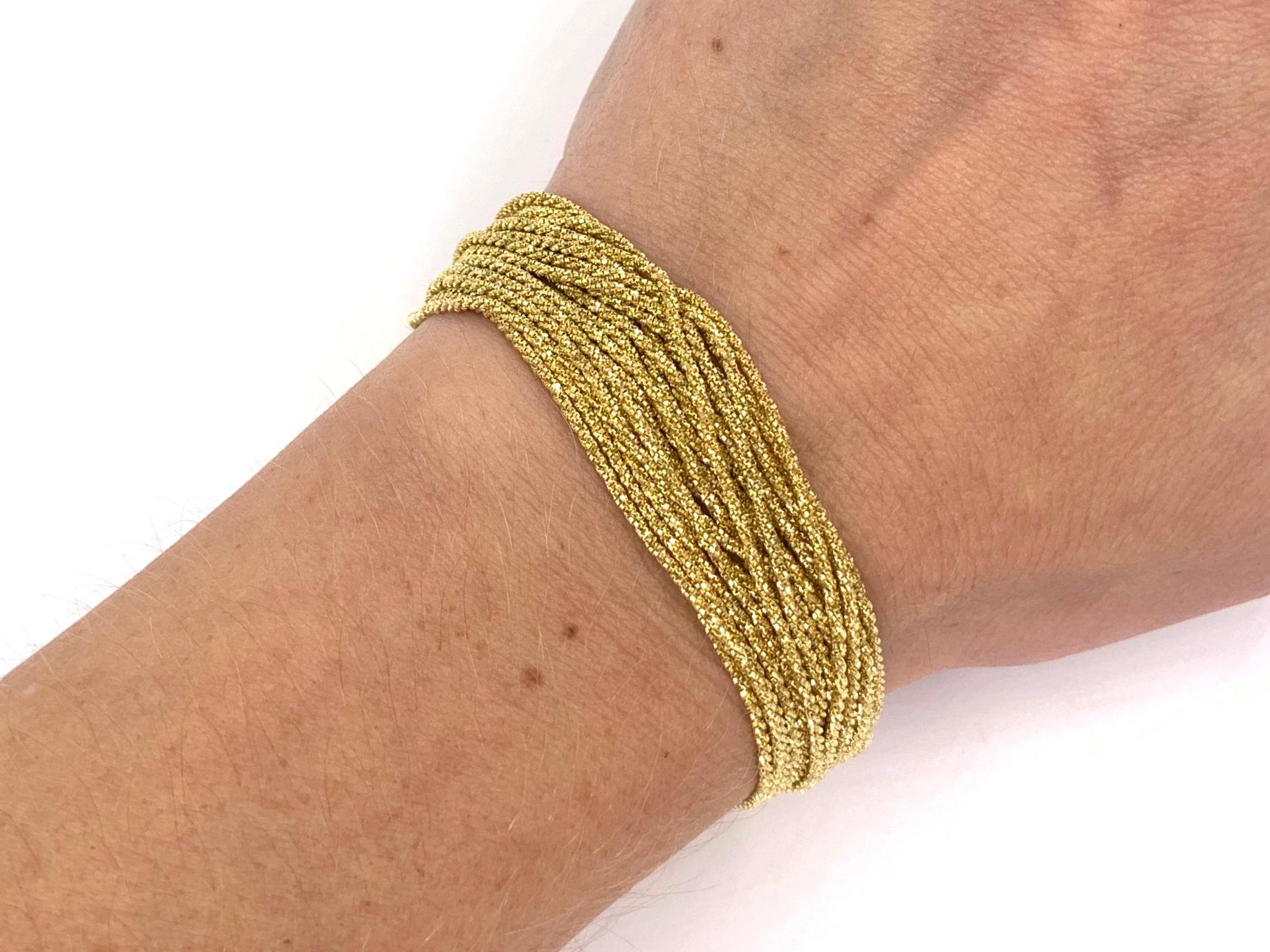 Women's 18 Karat Gold Multi-Strand Bracelet by Yuri Ichihashi For Sale