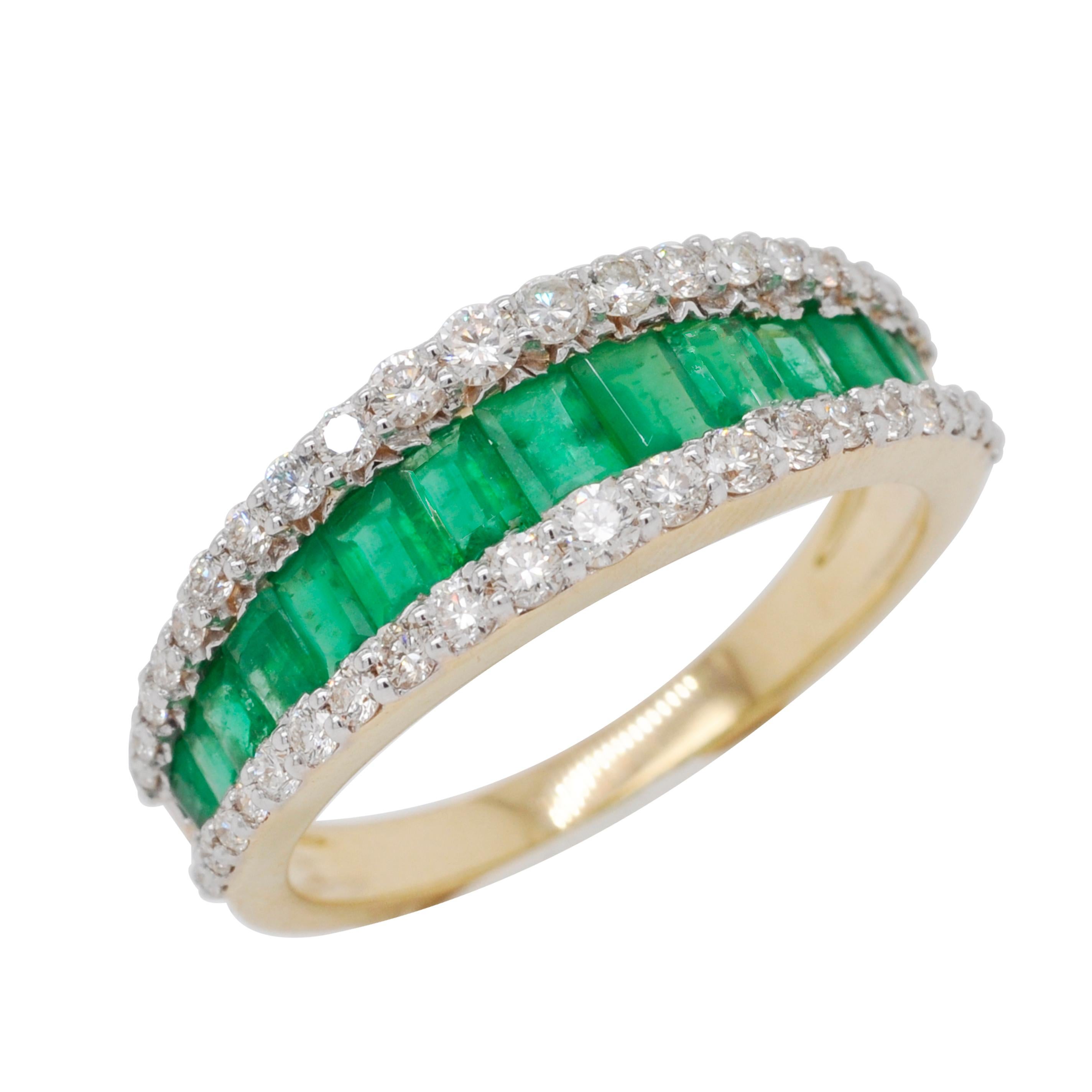 Women's 18K Gold Zambian Emerald Diamond Pendant Necklace Huggies Earrings Ring Set For Sale