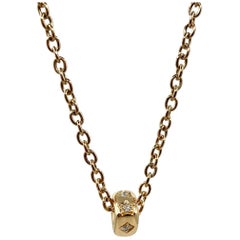 18 Karat Gold Italian Necklace, with Diamonds
