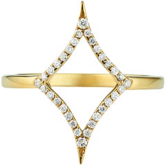 18 Karat Gold North Star Diamond Ring