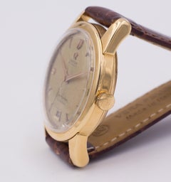 18 Karat Gold Omega Seamaster Automatic Wristwatch, 1952