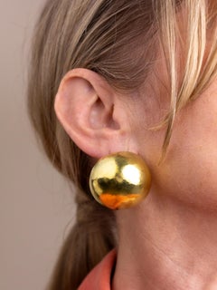 18 Karat Gold Orb Earrings by Karl Stittgen