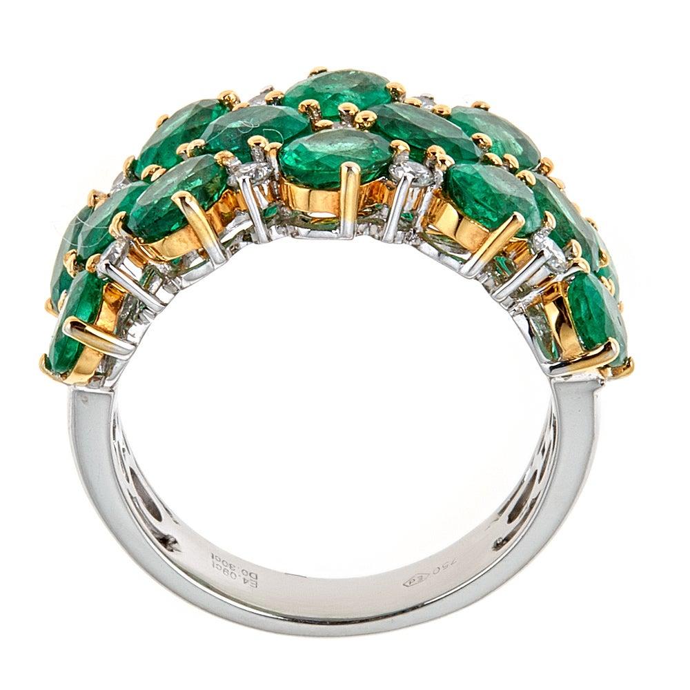 double band emerald ring