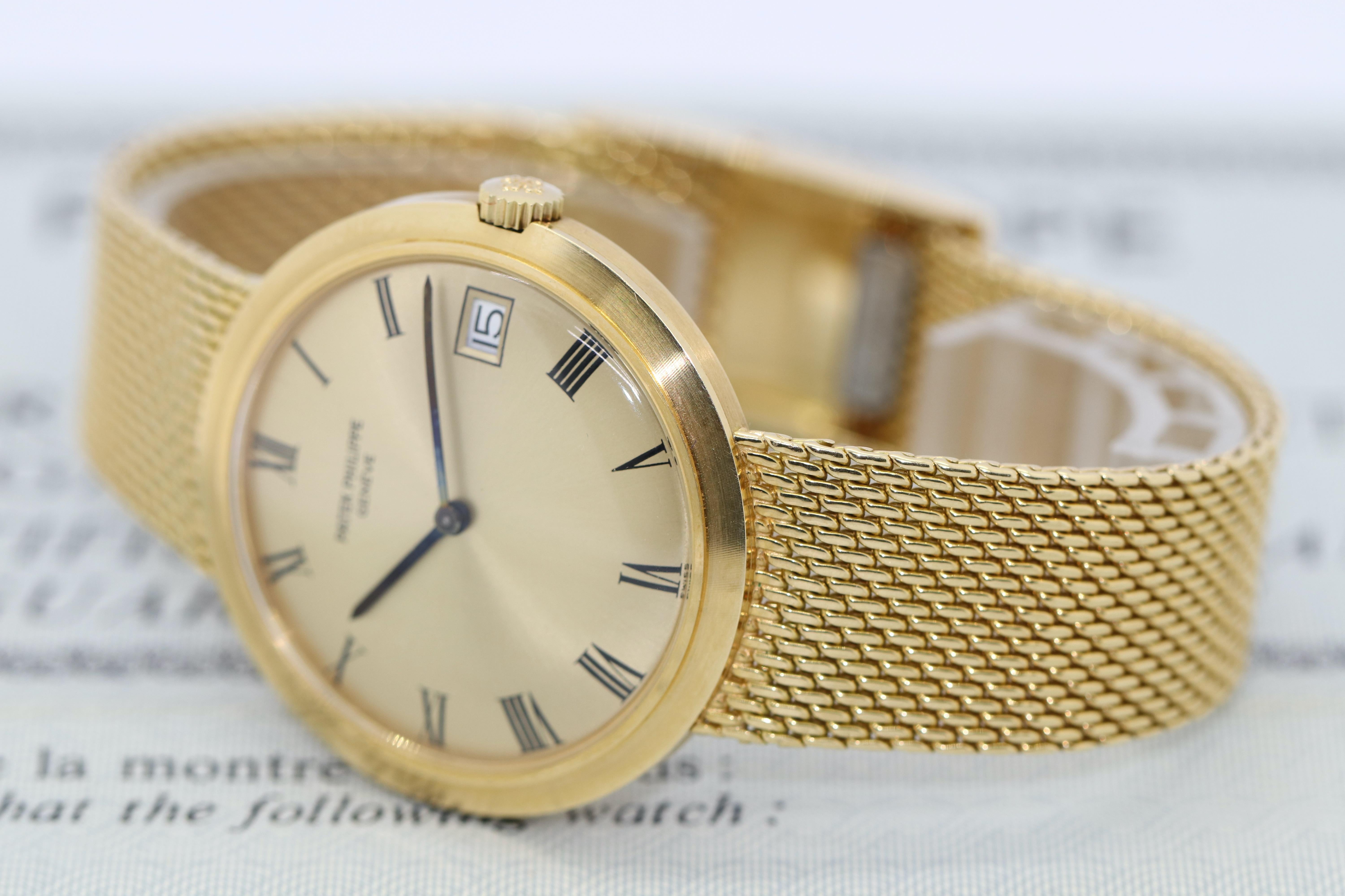 Women's or Men's 18 Karat Gold Patek Philippe Calatrava Ref. 3565/1, Full Set, Mint, Unpolished